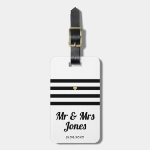 Personalisierte Mr. und Mrs. White Wedding neu Gepäckanhänger