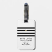 Personalisierte Mr. und Mrs. White Wedding neu Gepäckanhänger (Rückseite vertikal)