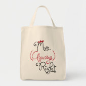 Personalisierte Mrs Always Right Bag Tragetasche (Vorne)