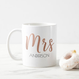 Personalisierte Mrs. Coffee Tasse | Rose Gold