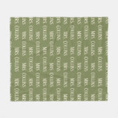 Personalisierte Mrs & Mr Decke als Hochzeitsgesche (Vorderseite (Horizontal))