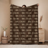 Personalisierte Mrs & Mr Decke, Hochzeitsgeschenk  Fleecedecke