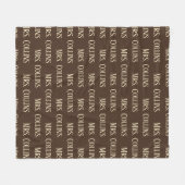 Personalisierte Mrs & Mr Decke, Hochzeitsgeschenk  Fleecedecke (Vorderseite (Horizontal))