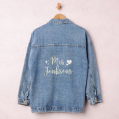 Personalisierte Mrs. Script Bride's Name Wedding B Jeansjacke (Hangar)