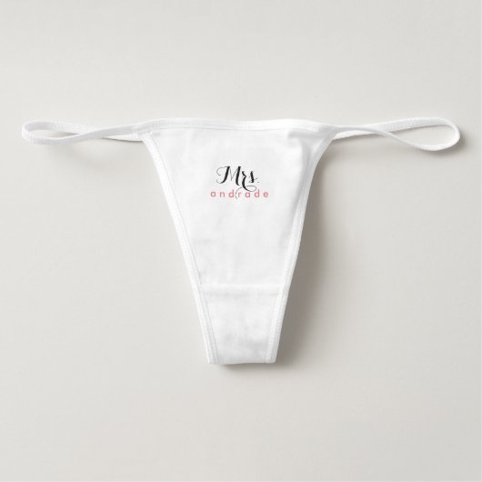 Personalisierte Mrs. Underwear Panties zum Hochzei (Vorderseite)