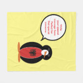Personalisierte Ms. Penguin Albanien Fleecedecke (Vorderseite (Horizontal))
