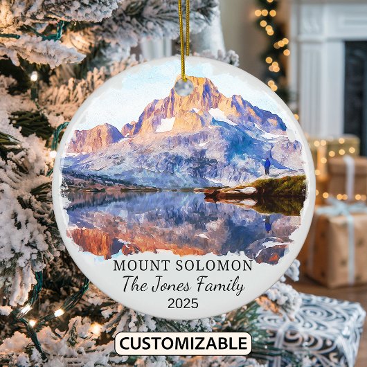 Personalisierte Mt Solomons Ornament, Geschenk von Keramik Ornament