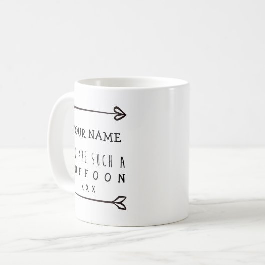 Personalisierte Mug - Buffoon - Funny Mug Kaffeetasse (Vorderseite Links)