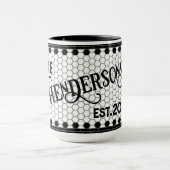 Personalisierte Mug für Hex-Tile-Print Tasse (Zentrum)