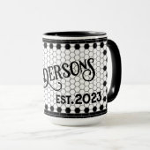 Personalisierte Mug für Hex-Tile-Print Tasse (VorderseiteRechts)