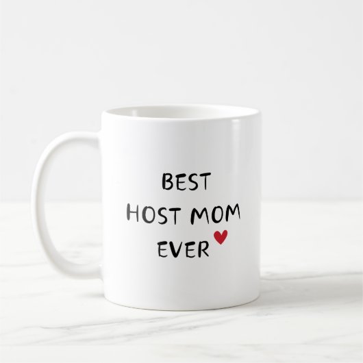 Personalisierte Mug für Host-Mama - Beste Host-Mam Kaffeetasse (Links)