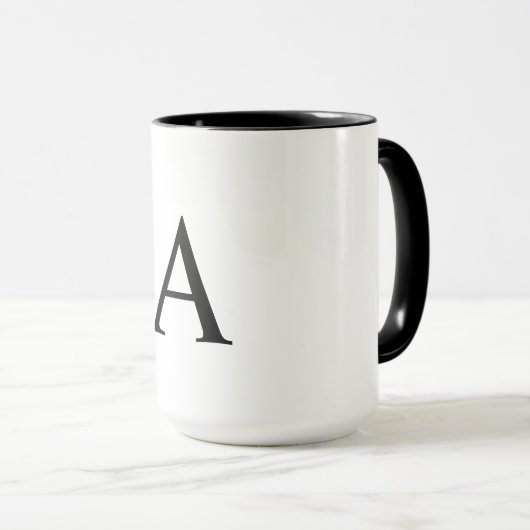 Personalisierte Mug für Letter Monogram Tasse (VorderseiteRechts)
