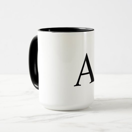 Personalisierte Mug für Letter Monogram Tasse (Vorderseite Links)