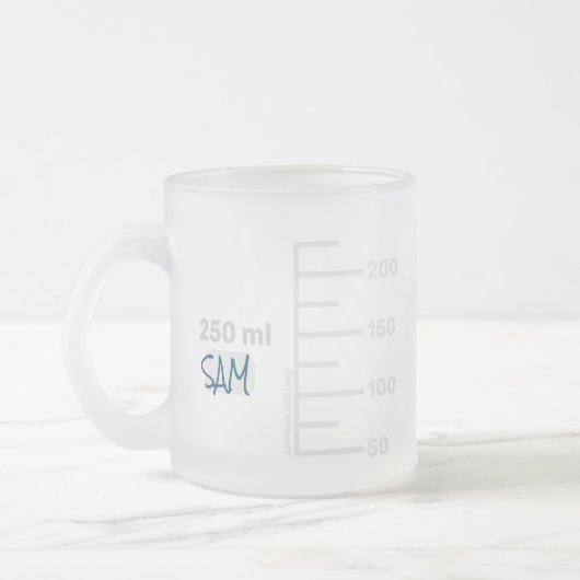 Personalisierte Mug für Science Labrador Beaker Mattglastasse (Links)