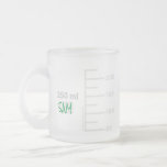 Personalisierte Mug für Science Labrador Beaker Mattglastasse<br><div class="desc">Für den Wissenschaftsliebhaber in Ihrem Leben. Diese 10 oz Tasse ist wie ein Stück Laborgläser mit Abschlüssen für einen 250 ml Becher vergleichbarer Größe gefertigt. Sie können es sogar mit Ihren Initialen oder Namen personalisieren,  genau wie in einem Labrador. Design wird vorne und hinten wiederholt. Gute Idee für Lehrer!</div>