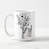 Personalisierte Mug für sie, Wildblumen Tasse für (Links)