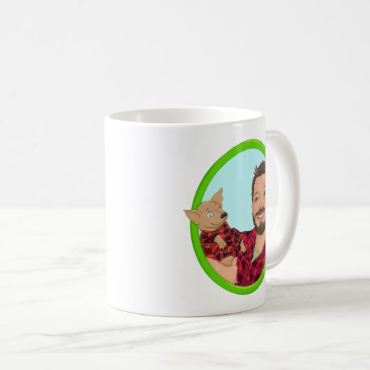 Personalisierte Mug Jonathan & Broccoli Kaffeetasse (VorderseiteRechts)