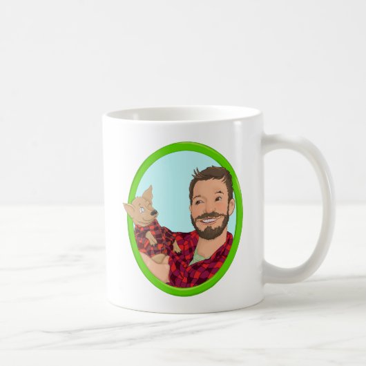 Personalisierte Mug Jonathan & Broccoli Kaffeetasse (Rechts)
