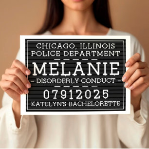 Personalisierte Mug-Shot-Zeichen, Geburtstagsparte Poster