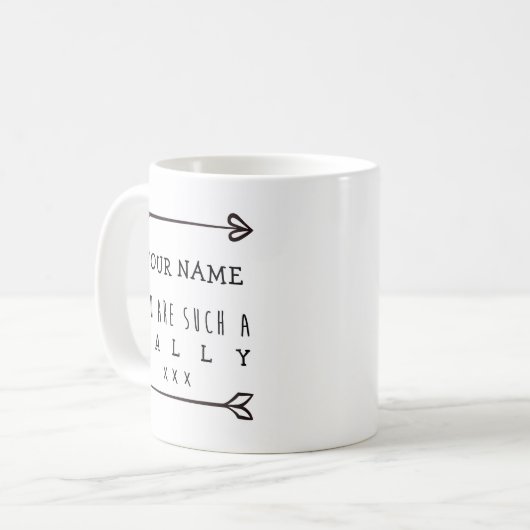 Personalisierte Mug - Wally - Funny Mug Kaffeetasse (Vorderseite Links)
