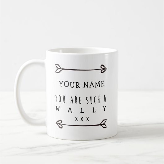 Personalisierte Mug - Wally - Funny Mug Kaffeetasse (Links)