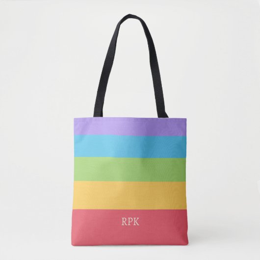 Personalisierte Multicolor 5 Streifen Totbeutel Tasche (Vorderseite)