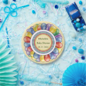 Personalisierte Multicolor-Ballonformen Pappteller (Party)