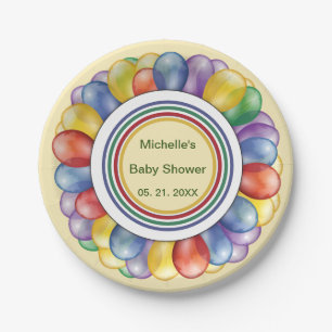 Personalisierte Multicolor-Ballonformen Pappteller