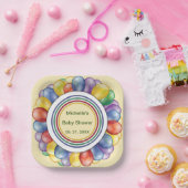 Personalisierte Multicolor-Ballonformen Pappteller (Party)