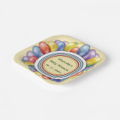 Personalisierte Multicolor-Ballonformen Pappteller (Gewinkelt)