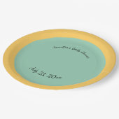 Personalisierte Multicolor Beachy Pappteller (Schrägansicht)