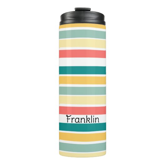 Personalisierte Multicolor Beachy Thermosbecher (Vorderseite)