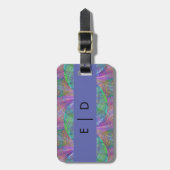 Personalisierte Multicolor-Lila grüne Violette Gepäckanhänger (Vorderseite vertikal)