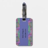 Personalisierte Multicolor-Lila grüne Violette Gepäckanhänger (Rückseite vertikal)