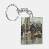 Personalisierte Multicolor-Segelboote Schlüsselanhänger (Vorderseite links)