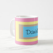 Personalisierte Multicolorpasteten Kaffeetasse (Vorderseite Links)