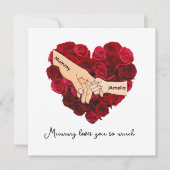 Personalisierte Mumie liebt dich so sehr Muttertag Karte (Vorderseite)