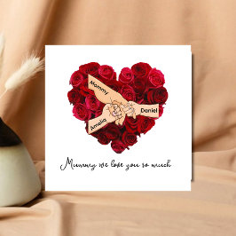 Personalisierte Mumie Wir lieben dich Muttertagska Karte