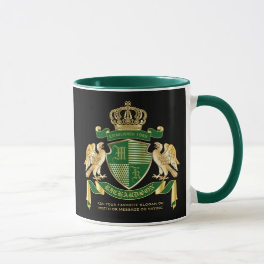 Personalisierte Münze des AdlerEmblems "Green Gold Tasse (Rechts)