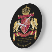 Personalisierte Münze des AdlerEmblems Große Wanduhr (Winkel)