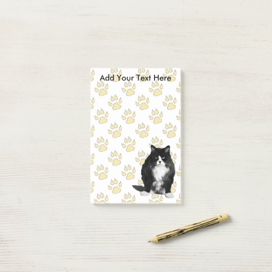 Personalisierte mürrische Katze Post-it Klebezettel (Auf Schreibtisch)