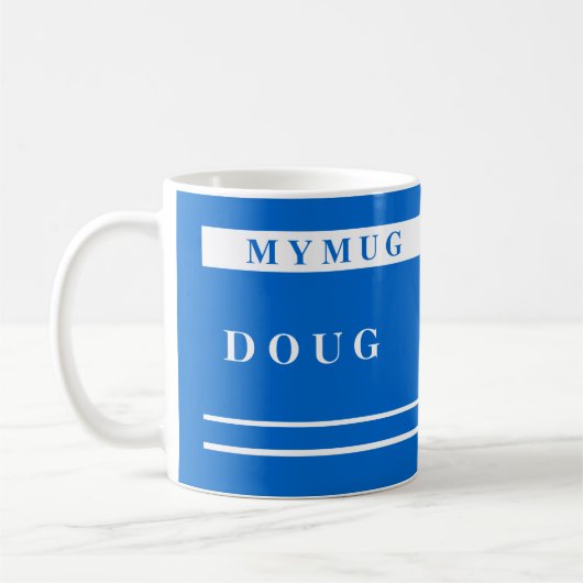 Personalisierte Muschel Kaffeetasse (Links)
