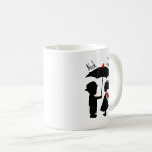 Personalisierte Muschel mit Paarname Kaffeetasse (VorderseiteRechts)