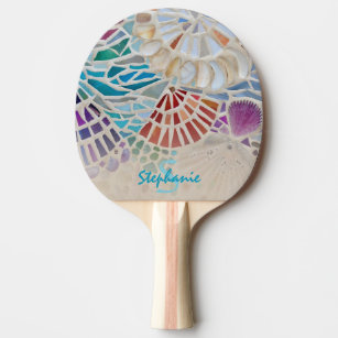Personalisierte Muschel Mosaik Tischtennis Schläger