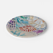 Personalisierte Muschel Pappteller (Schrägansicht)