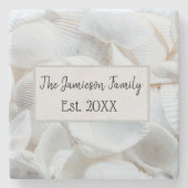 Personalisierte Muschel Steinuntersetzer (Vorderseite)