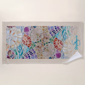 Personalisierte Muschel Strandtuch (Vorderseite)