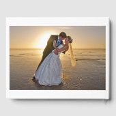 Personalisierte Muscheln am Strand Hochzeitsgast Gästebuch (Rückseite)