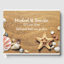 Personalisierte Muscheln am Strand Hochzeitsgast