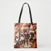 Personalisierte Muscheln "Strandzeug" Tasche (Vorderseite)